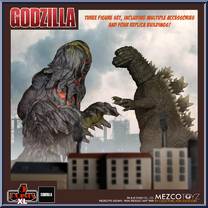 Godzilla vs Hedorah (1971) Three Figure Boxed Set from 5 Points - Godzilla manufactured by Mezco [Loose]