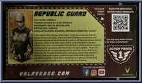 Desert Warfare (Republic Guard) (Female) from Action Force - Series 3 manufactured by Valaverse [Back]