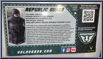Special Ops (Republic Guard) from Action Force - Series 1 manufactured by Valaverse [Back]