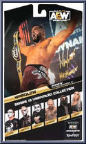 Wardlow from AEW - Unrivaled - Series 13 manufactured by Jazwares [Back]
