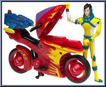 Ira Kane's Mutant Catcher Fighter Cycle from Alienators:  Evolution Continues - Vehicles manufactured by Bandai [Loose]