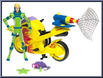 Wayne Green's Mutant Catcher Fighter Cycle from Alienators:  Evolution Continues - Vehicles manufactured by Bandai [Loose]
