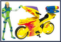 Wayne Green's Mutant Catcher Fighter Cycle from Alienators:  Evolution Continues - Vehicles manufactured by Bandai [Loose]