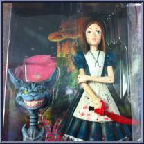Alice (Small eyes) (Bloody) & Chesire Cat from American McGee's Alice - Exclusives manufactured by Milo's Workshop [Front]