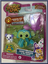 Lucky Monkey & Pet Puppy from Animal Jam - Basic Series manufactured by Jazwares [Front]