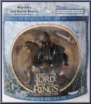 Aragorn in Gondorian Armor on Horse from Armies of Middle Earth - Warriors and Battle Beasts - Wave 4 manufactured by Play Along [Front]