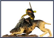 Sharku on Warg from Armies of Middle Earth - Warriors and Battle Beasts - Wave 1 manufactured by Play Along [Loose]