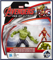Savage Hulk & Ultron Hunter Iron Man from Avengers - Age of Ultron - 2.5" 2 Packs manufactured by Hasbro [Front]