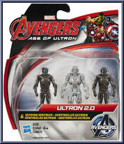 Ultron 2.0 and Ultron Sentries from Avengers - Age of Ultron - 2.5" 3 Packs manufactured by Hasbro [Front]