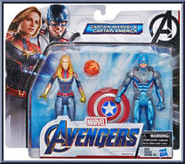 Captain Marvel & Captain America from Avengers - Endgame - 2-Packs manufactured by Hasbro [Front]