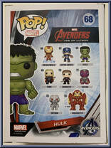 Hulk (Gamma Glow in the Dark) from Avengers - Avengers Age of Ultron Pop! manufactured by Funko [Back]