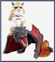 Arizona Diamondbacks D Baxter The Bobcat (Game Of Thrones Mascot On Fire Dragon) Action Figure