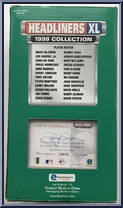 Tony Gwynn from Baseball Headliners - 1999 Season - XL manufactured by Corinthian [Back]