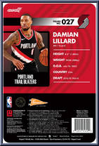 Damian Lillard (Trail Blazers) from Basketball Superstars - Basic Series manufactured by Super7 [Back]