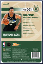 Giannis Antetokkounmpo (Black Statement) (Bucks) from Basketball Superstars - Basic Series manufactured by Super7 [Back]