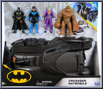 Crusader Batmobile + 4 Figures from Batman - Basic Series manufactured by Spinmaster [Front]