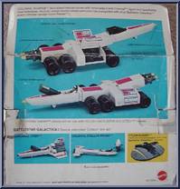 Colonial Scarab from Battlestar Galactica - Vehicles manufactured by Mattel [Box-Back]