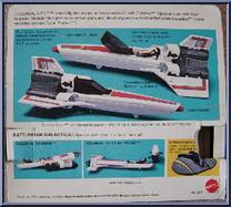 Colonial Viper from Battlestar Galactica - Vehicles manufactured by Mattel [Box-Back]