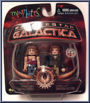 Number Three D'Anna Biers / Number Eight Sharon Valerii from Battlestar Galactica - Minimates - Wave 3 manufactured by Diamond Select [Front]