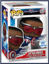 Captain America (Sam Wilson) (Flying) from Captain America - Brave New World - Pop! Vinyl Figures manufactured by Funko [Front]