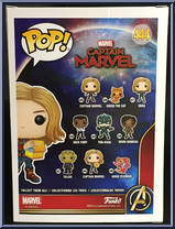 Captain Marvel (Tesseract) (Glows in the Dark) from Captain Marvel - Pop! Vinyl Figures manufactured by Funko [Back]