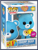 Champ Bear (Flocked) (Chase) from Care Bears - 40th Pop! manufactured by Funko [Front]
