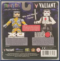 X-O Manowar / Bloodshot (Valiant) from Comic Book Heroes - Minimates manufactured by Diamond Select [Back]