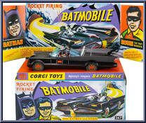 1966 Batmobile with Batman & Robin (Matt Black) Action Figure