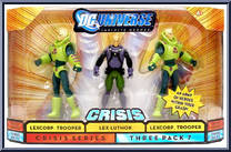Lex Luthor / Lexcorp Troopers (Blonde Hair) from DC Infinite Heroes - 3-Packs manufactured by Mattel [Front]