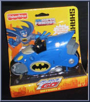 Batcycle from DC Super Friends - Shake 'N Go manufactured by Mattel [Front]
