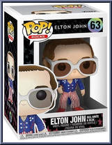 Elton John (Red, White & Blue) (Glitter) from Elton John - Pop! Vinyl Figures manufactured by Funko [Front]
