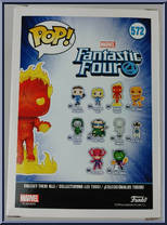 Human Torch (Glows in the Dark) from Fantastic Four - Pop! Vinyl Figures manufactured by Funko [Back]