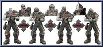 Locust Hive Box Set (Bolter / Cyclops / Grappler / Sniper) from Gears of War - Series 3 manufactured by Neca [Loose]