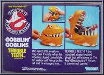 Terrible Teeth from Ghostbusters - The Real - Gobblin Goblins manufactured by Kenner [Back]