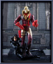 Destro (Red & Leopard) (Gold Head) from G.I. Joe - 25th Anniversary - Exclusives manufactured by Hasbro [Loose]
