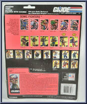 Zap from G.I. Joe - Classic Collection - Series 10 - Super Sonic Fighters manufactured by Hasbro [Back]