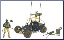 AWE-Striker (with Night Fox) from G.I. Joe - Pursuit of Cobra - Vehicles manufactured by Hasbro [Loose]