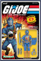 Cobra B.A.T. (Comic Blue) from G.I. Joe - ReAction + manufactured by Super7 [Front]
