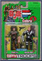 Flint vs. Black Out from G.I. Joe vs. Cobra - Spy Troops manufactured by Hasbro [Front]