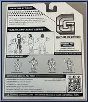 Macho Man Randy Savage (1992 Edition) from Grapplers & Gimmicks - Basic Series manufactured by Hasttel Toy [Back]