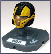 EOD (Sage) / Hayabusa (Violet) / CQB (Yellow) from Halo 3 - Helmets - Series 2 manufactured by McFarlane [Loose]