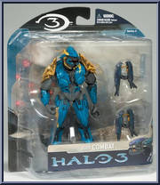 Elite Combat (Blue / Yellow) from Halo 3 - Series 3 - Multiplayer manufactured by McFarlane [Front]