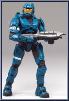 Spartan Soldier Mark VI (Armor Pack) (Teal) from Halo 3 - Series 4 - Deluxe Figures manufactured by McFarlane [Loose]