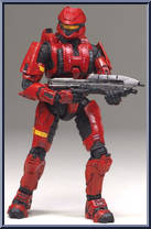 Spartan Soldier Scout (Armor Pack) (Red) from Halo 3 - Series 4 - Deluxe Figures manufactured by McFarlane [Loose]