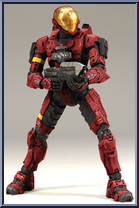 Spartan Soldier EVA (Red) (Mass) from Halo 3 - Series 1 - Multiplayer manufactured by McFarlane [Loose]
