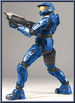 Spartan Soldier Mark VI (Blue) from Halo 3 - Series 1 - Multiplayer manufactured by McFarlane [Loose]