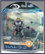 Spartan Soldier Mark VI (Silver) from Halo 3 - Series 3 - Multiplayer manufactured by McFarlane [Front]