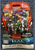 Spartan (Mystery) (Blue Active Camo) from Halo - Blind Bags - Series  5 manufactured by Mega Bloks [Front]