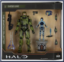 Master Chief with The Weapon + Accessories from Halo Infinite (World of Halo) - Series 5 - Spartan Collection manufactured by Jazwares [Front]