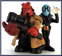 Red / Abe Sapien from Hellboy II - B.P.R.D. Buddies manufactured by Mezco [Loose]